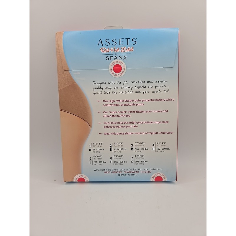 SPANX Assets Red Hot Label Super Control High Waist Panty Brief Size 7 G Barest
