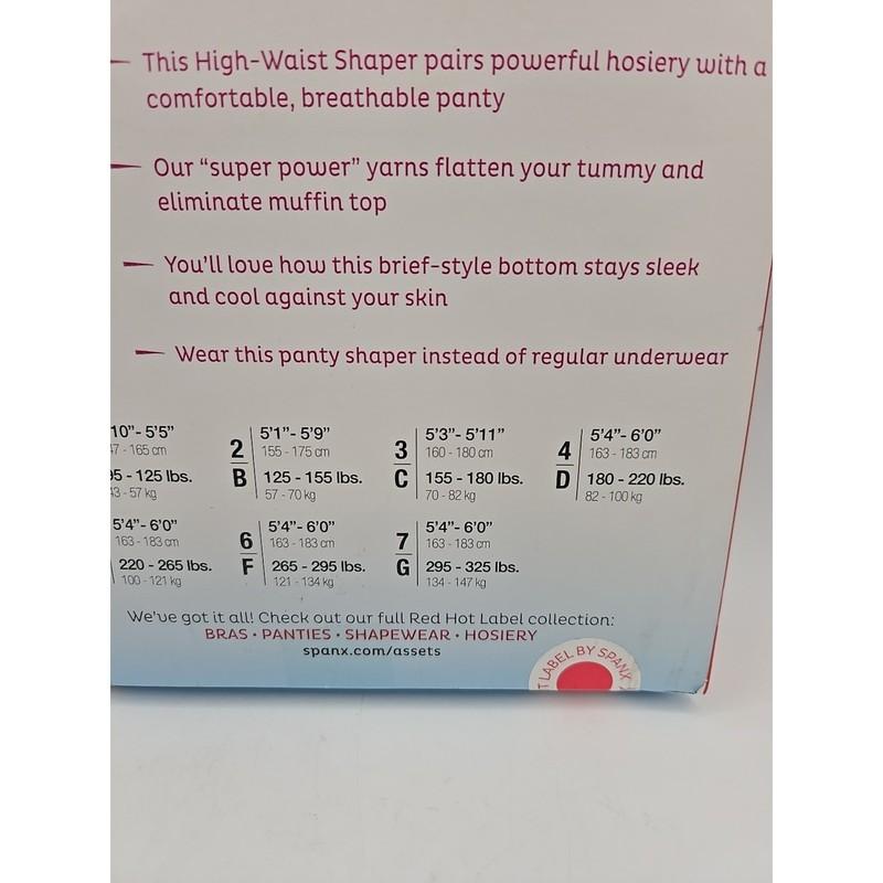 SPANX Assets Red Hot Label Super Control High Waist Panty Brief Size 7 G Barest