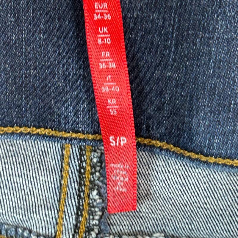 Spanx Jeans Womens Small Pull-on Distressed Ankle Skinny Jean Leggings Dark Wash
