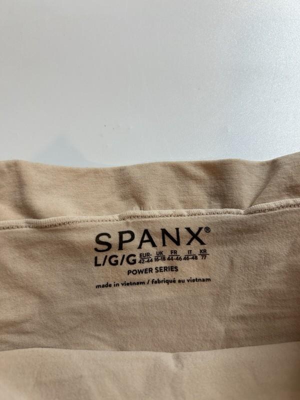 Spanx Power Short Womens Large Shapewear Seamless 6” Nude Lightweight