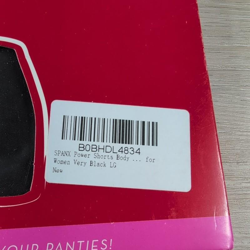 Spanx Shapewear Womens Large Lightweight Black Power Short Seamless New 6”