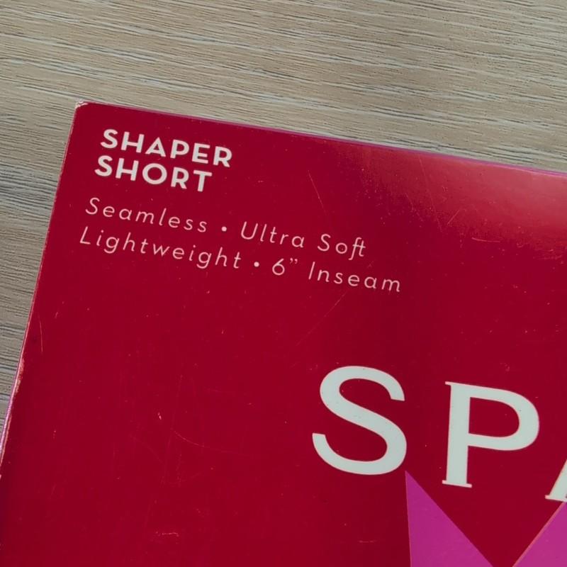 Spanx Shapewear Womens Large Lightweight Black Power Short Seamless New 6”