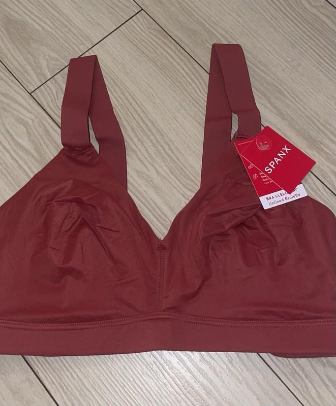 SPANX Smooth Bra-llelujah Unlined Bralette WF Womens L Large Winter Rose Red