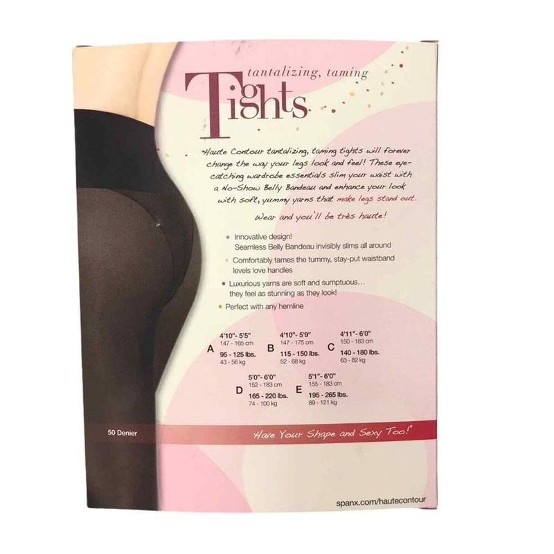 Spanx Tights Assets Shapewear Size F 3XL Black Tummy Control High Waist Footless