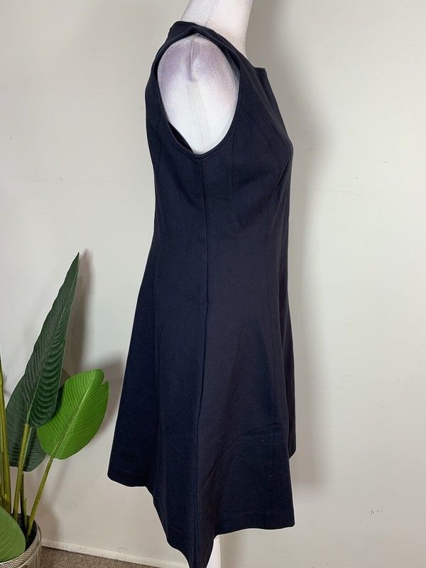 Spanx WOMENS Classic Navy Blue Perfect Fit & Flare Dress Size M