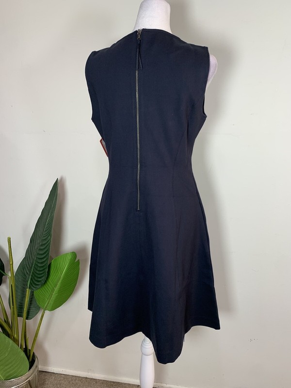 Spanx WOMENS Classic Navy Blue Perfect Fit & Flare Dress Size M