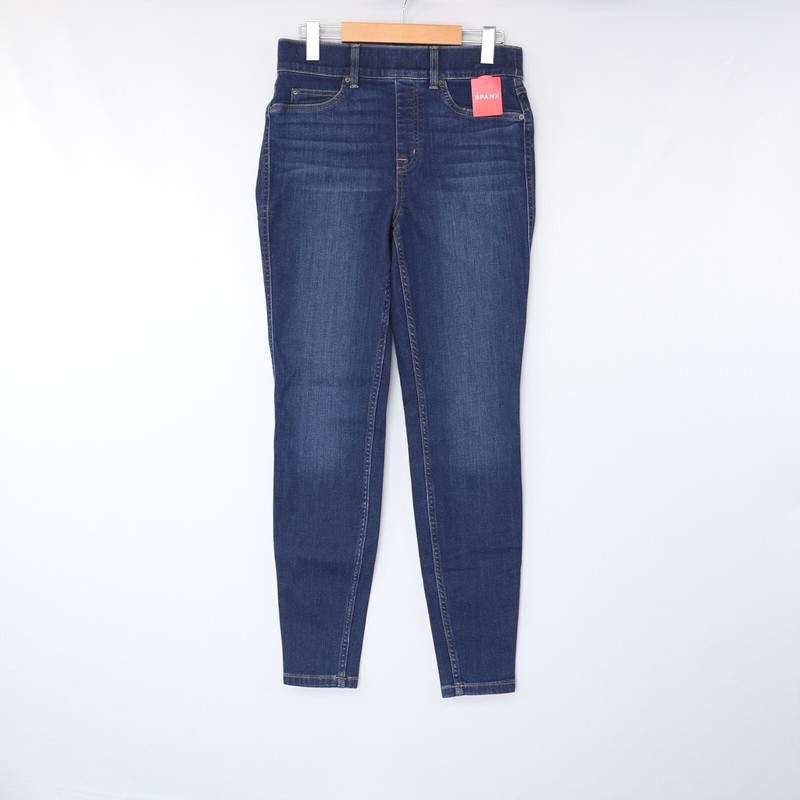 Spanx Womens Jeans Ankle Skinny High Rise Blue Midnight Shade NWT