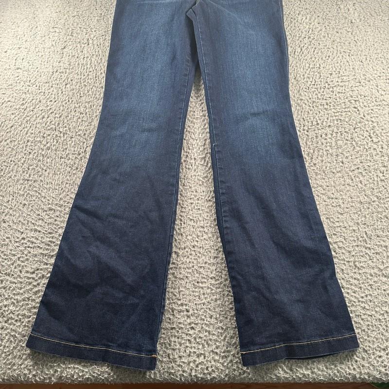 SPANX XL Extra Large Denim Flare Pull On Jeans Dark Wash Women's