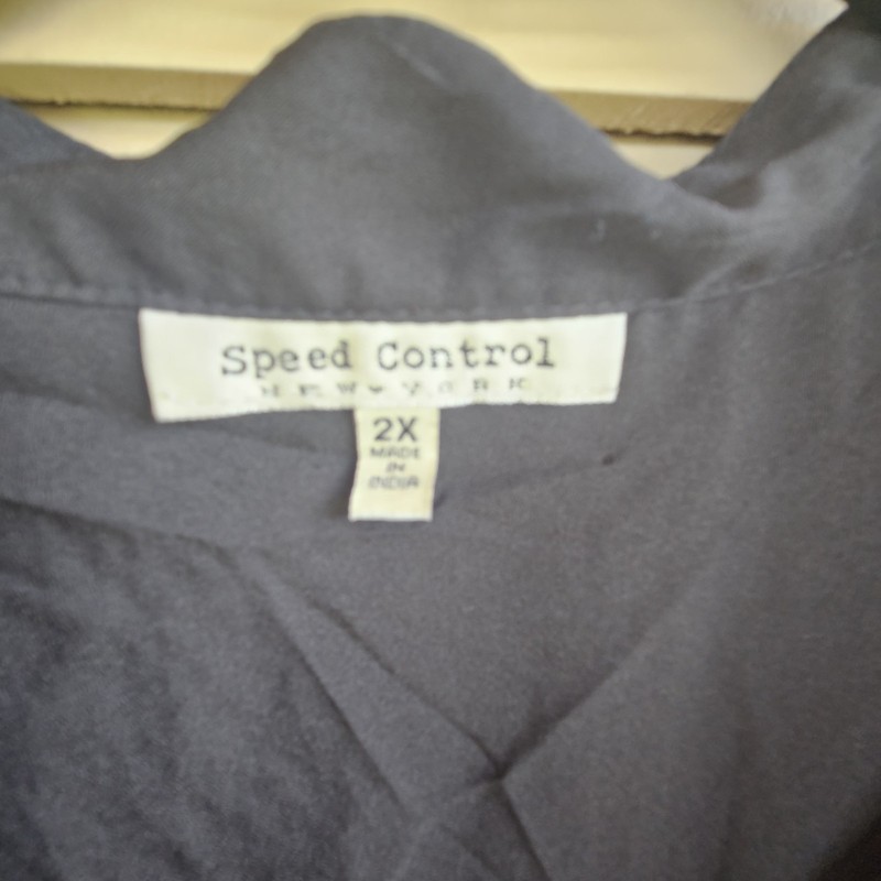 Speed Control New York Black Shirt Dress Sz 2X