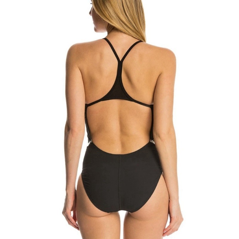 Speedo Lzr Fit Thin Strap One Piece Swimsuit Power Plus 14 Black Flyback Racing