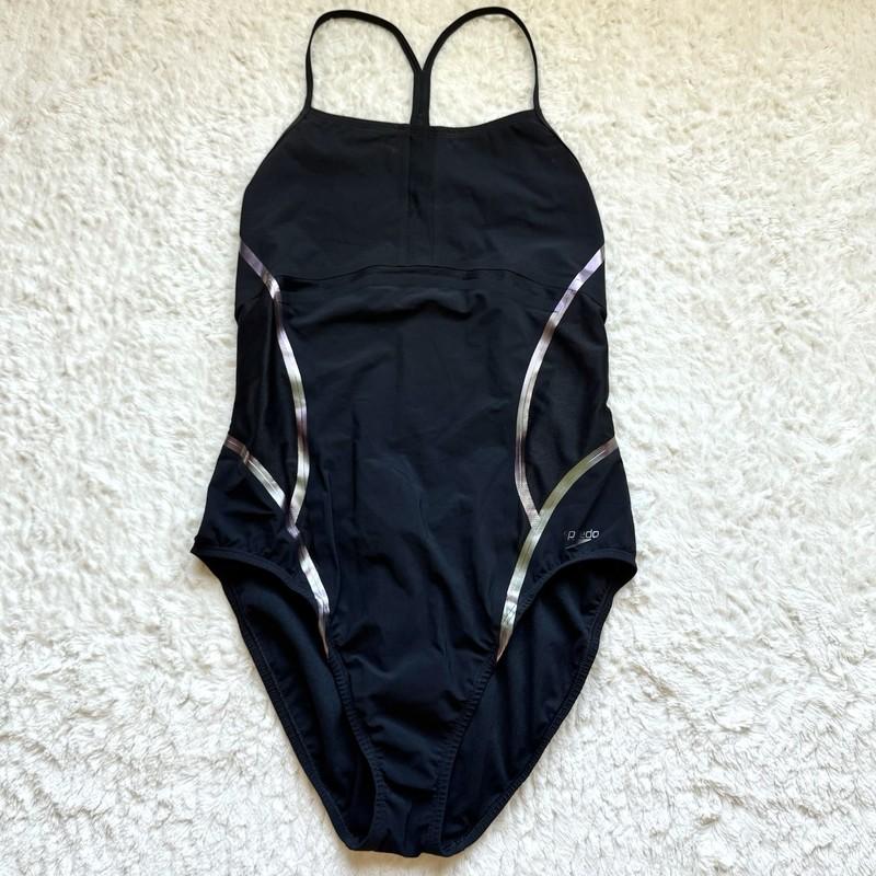 Speedo Lzr Fit Thin Strap One Piece Swimsuit Power Plus 14 Black Flyback Racing