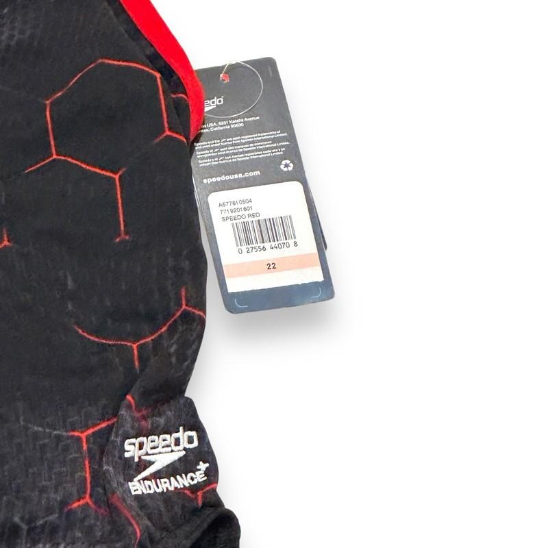 Speedo Women's One Piece Endurance+ Swimsuit Cross Back Emerging Red Size 22