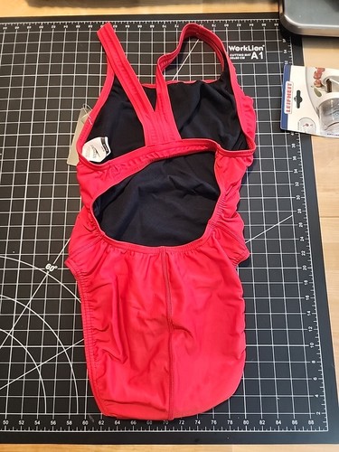 Speedo Womens Super Pro LT Performance Swimsuit Red Size 8 / 34