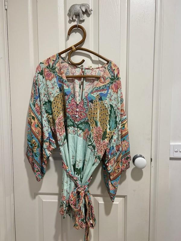 Spell Lotus Romper In Peacock Size Medium