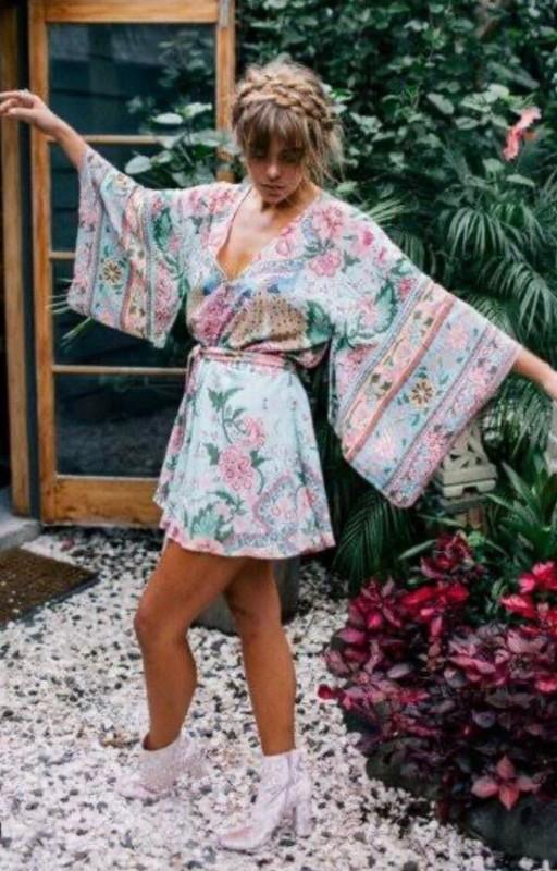 Spell Lotus Romper In Peacock Size Medium