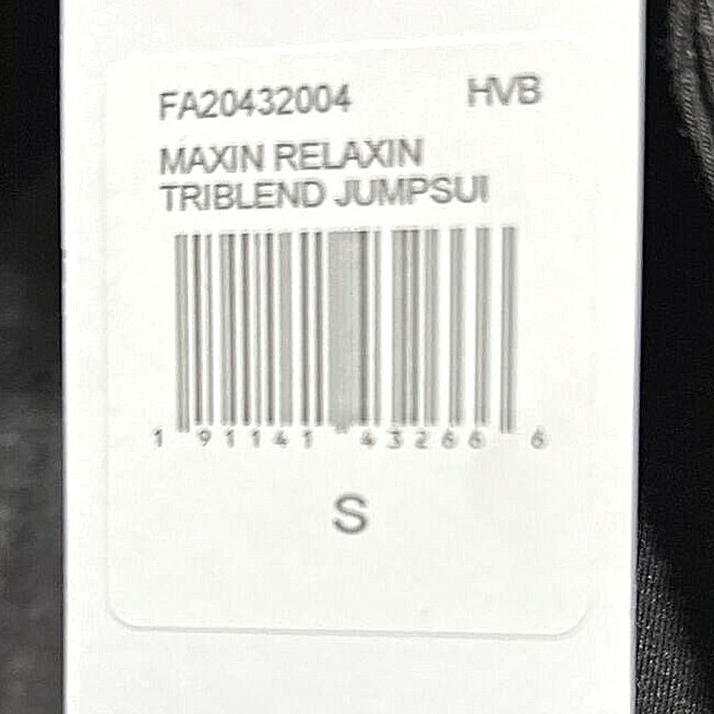 Spiritual Gangster Maxin Relaxin Triblend Jumpsuit Small (Discontinued Item)