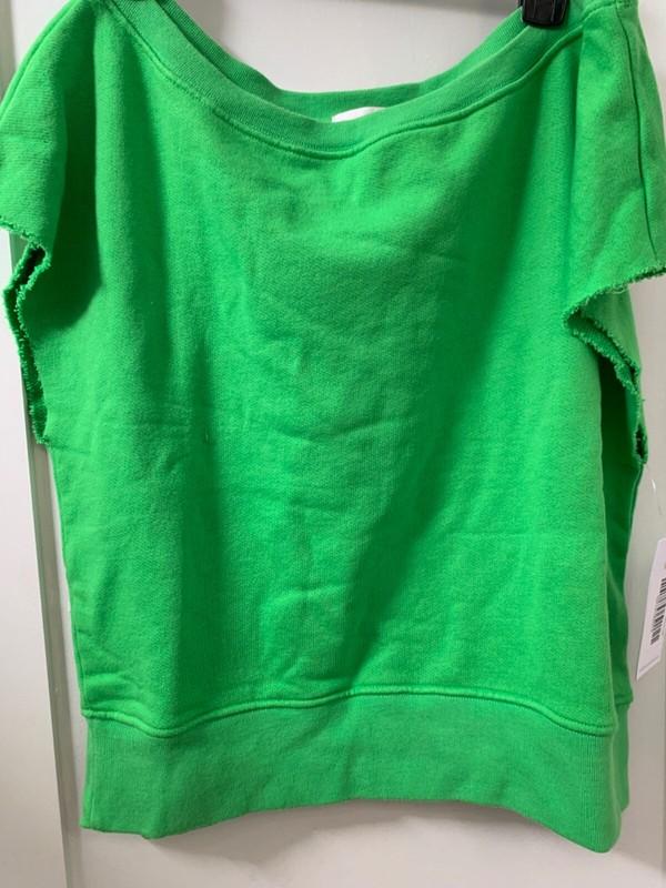 Spiritual Gangster S La Vida Short Sleeve Off Shoulder Pullover Green Top