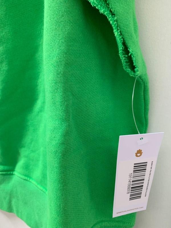Spiritual Gangster S La Vida Short Sleeve Off Shoulder Pullover Green Top