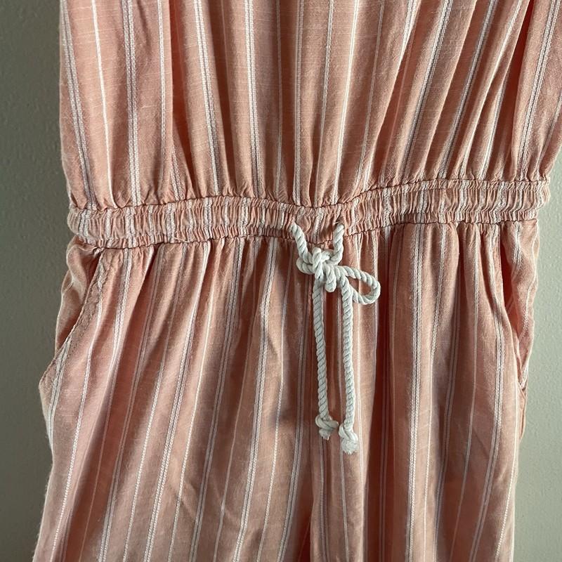 Splendid Women S Pomelo Pink Striped Beach Drawstring Wide Leg Skyler Jumpsuit