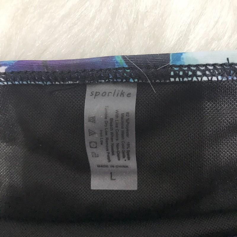 Sporlike Size L Women 2 Piece Bikini Swimsuit High Waist Ruffle Push-up Top