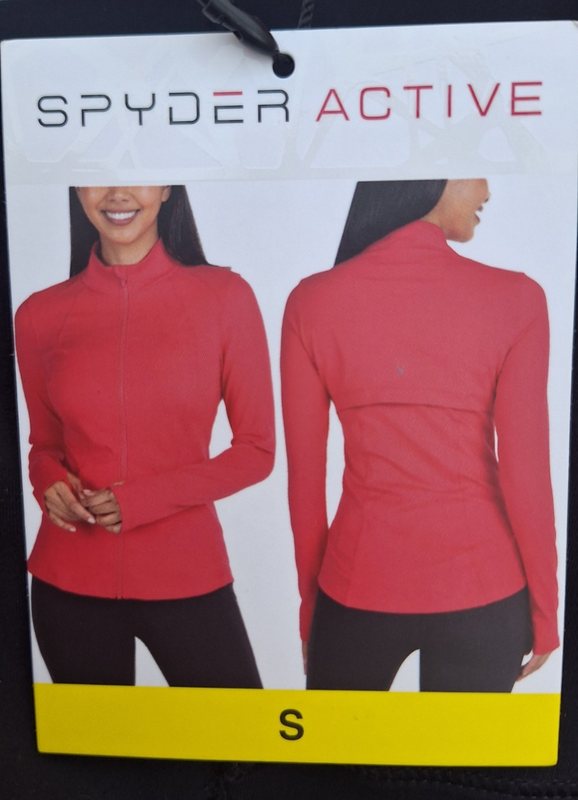 Spyder Active Ladies Yoga Zip-Up Jacket NWT Athletic Fit Thumb Hole NWT Spider