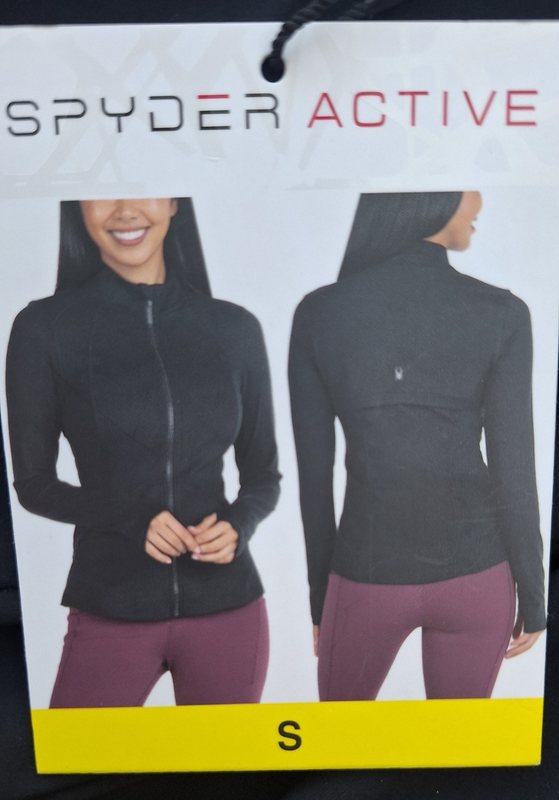 Spyder Active Ladies Yoga Zip-Up Jacket NWT Athletic Fit Thumb Hole NWT Spider