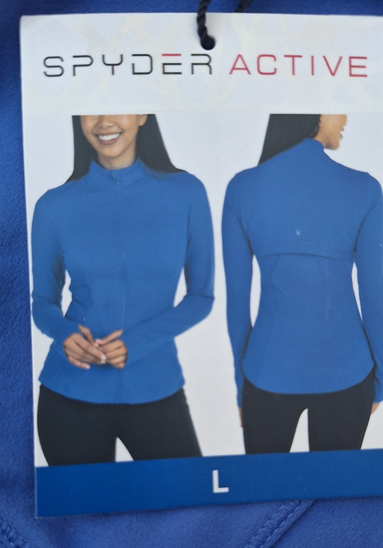 Spyder Active Ladies Yoga Zip-Up Jacket NWT Athletic Fit Thumb Hole NWT Spider
