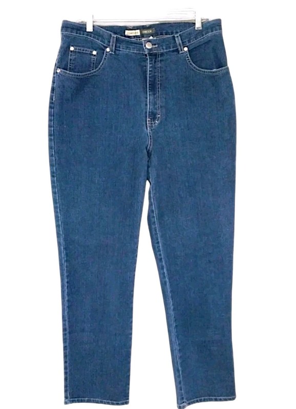 St. John's Bay Womens Jeans Size 16 Straight Leg Blue Denim