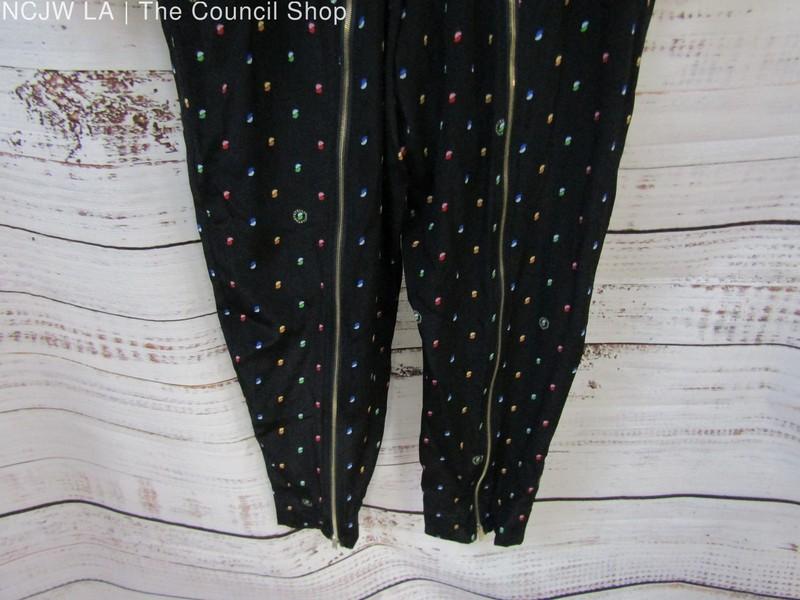 Stella McCartney Women's Navy Blue Circle Print Double Zip Silk Jumpsuit Size 44