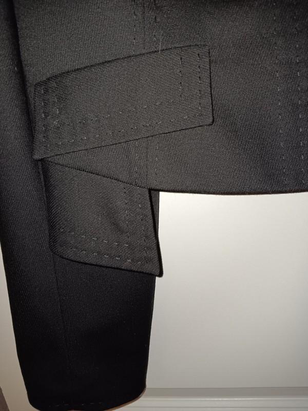 Stella Nova M/L Black Cropped Tuxedo Jacket Vintage 90s Y2K Wool Blend
