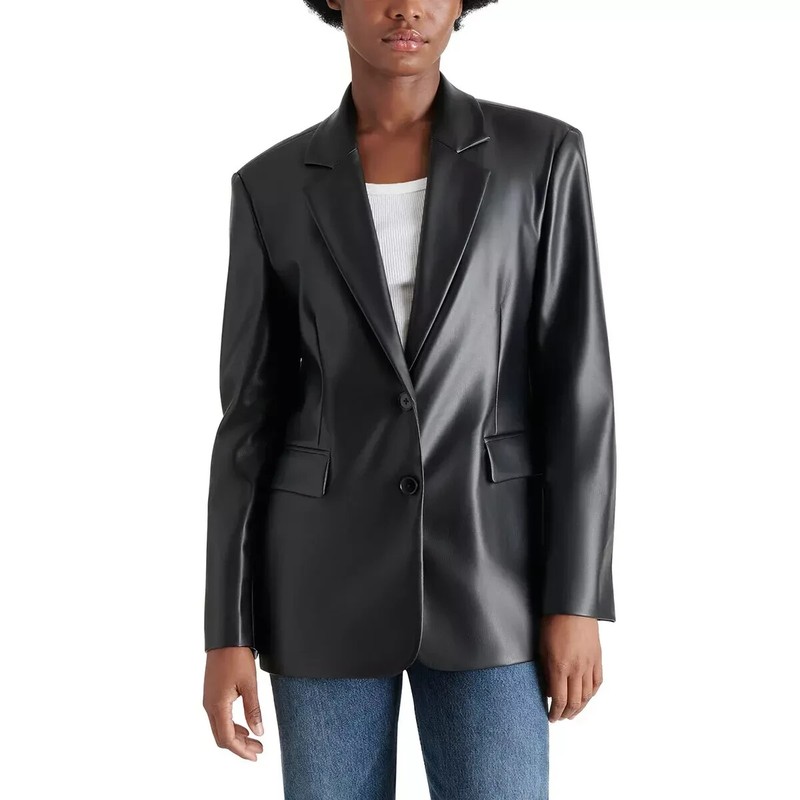 Steve Madden Ladies' Faux Leather Blazer(1815385)