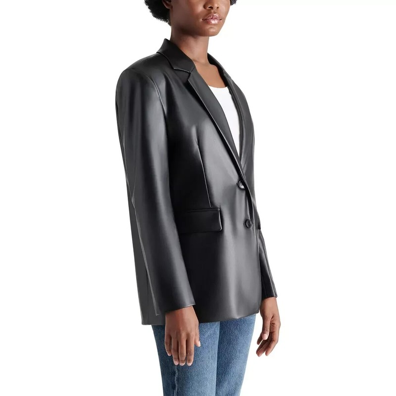 Steve Madden Ladies' Faux Leather Blazer(1815385)