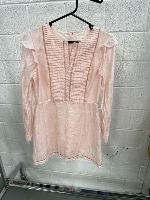 STEVIE MAY Sunday Morning LS Mini Casual Dress Size 10 AU RRP 320 WITH DEFECTS