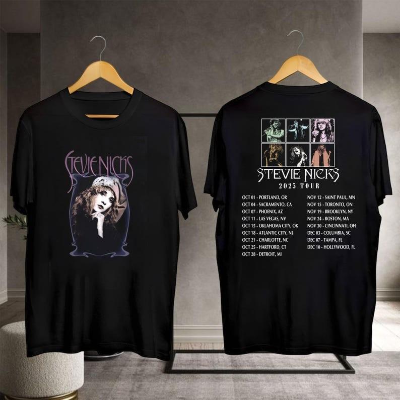 Stevie Nicks 2025 Live In Concert Tour T-Shirt 90S Vintage Fan Gift Tour Merch