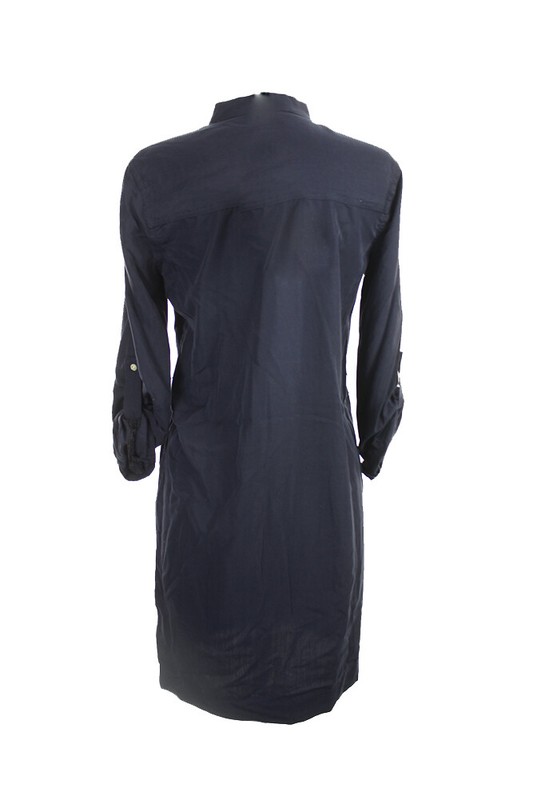Studio M Navy Twill Jersey Shirtdress XS DBFL
