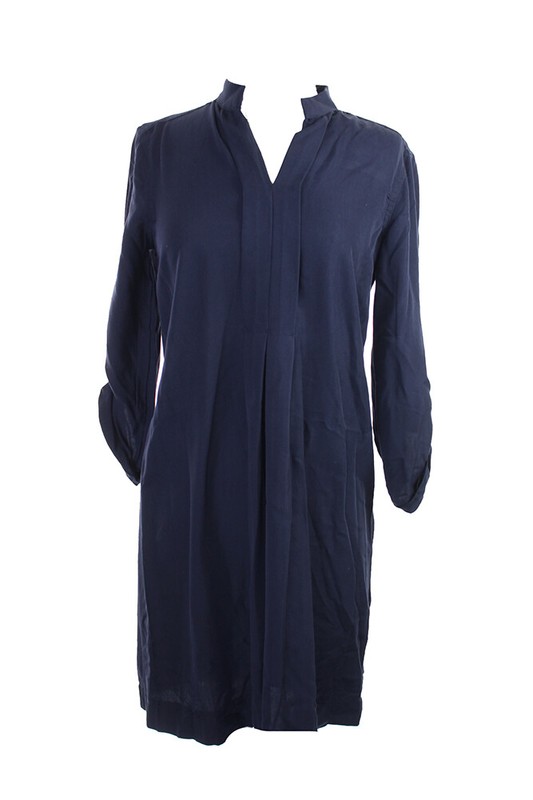 Studio M Navy Twill Jersey Shirtdress XS DBFL
