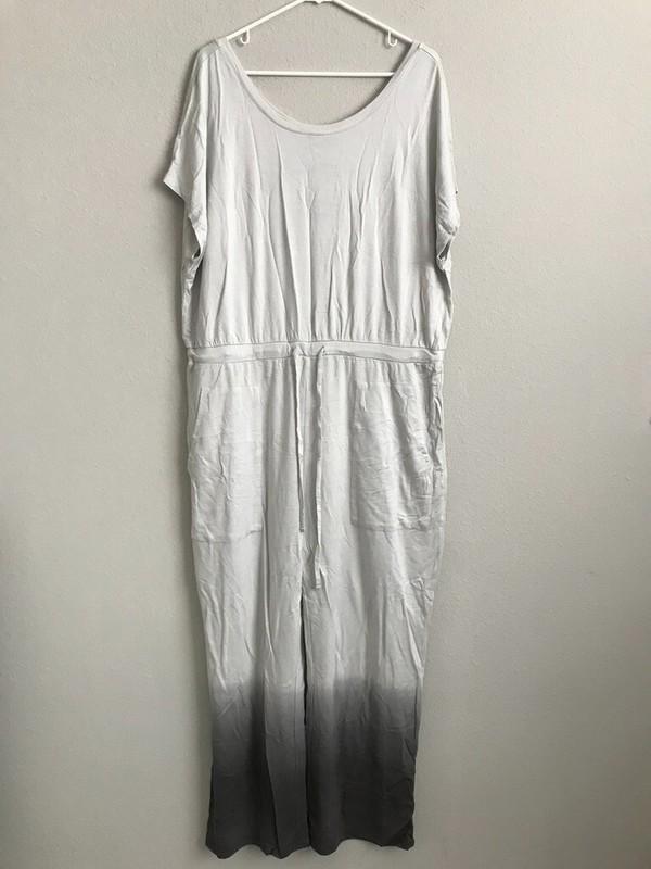 Studio Park x Kerstin Lindquist Reg Week Away Jumpsuit - Stone (Sz 1X) a504029 '