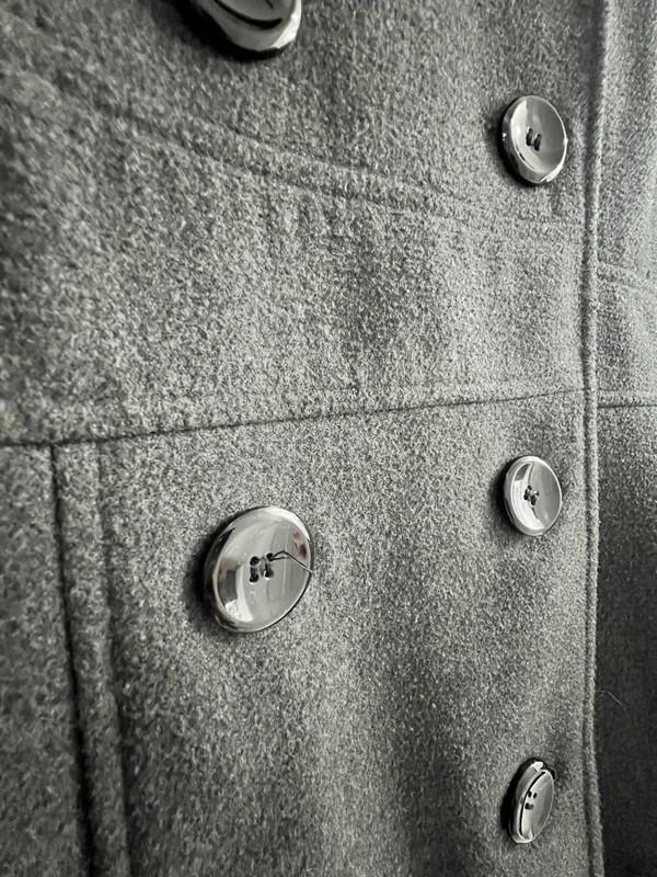 Style And Co Women's Double Breasted Peacoat Charcoal Size XL
