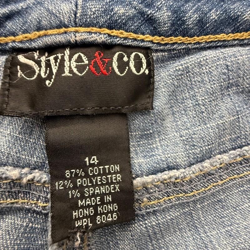 Style & Co. Women's Blue Denim Jeans Bootcut Front Pockets Size 14