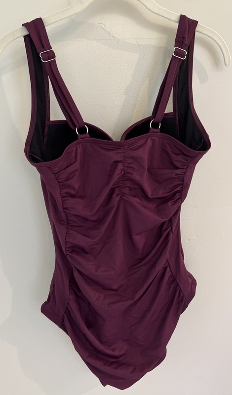 Sundance Catalog Purple Padded Bra “Marilyn” One Piece Swimsuit Size XL $128
