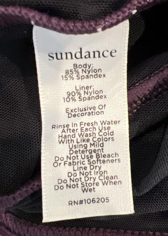 Sundance Catalog Purple Padded Bra “Marilyn” One Piece Swimsuit Size XL $128