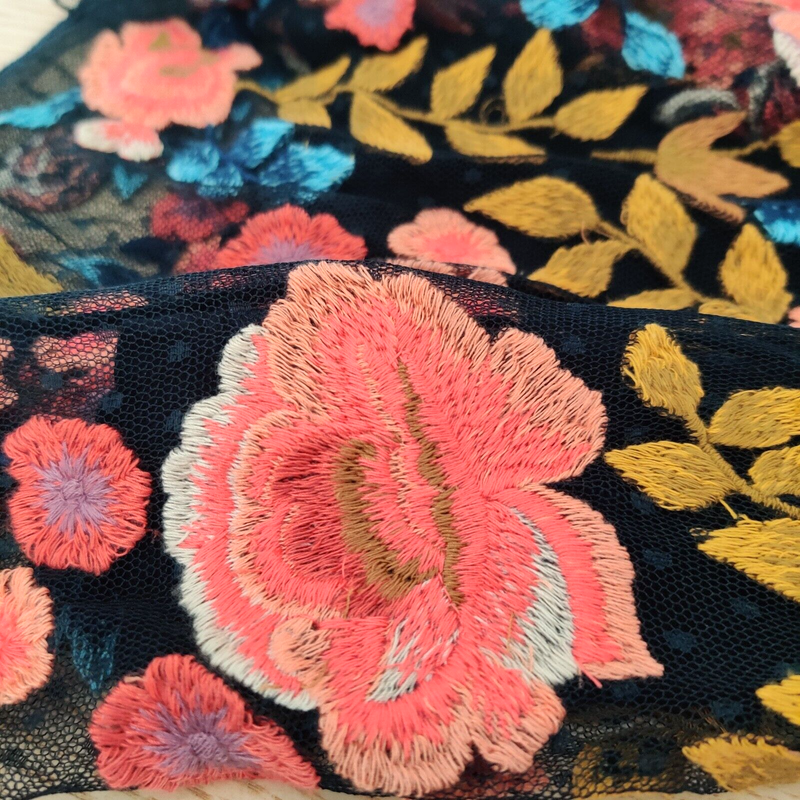 Sundance Kiera Hummingbird Midi Dress Sz 4P Floral Embroidered Mesh Event $398