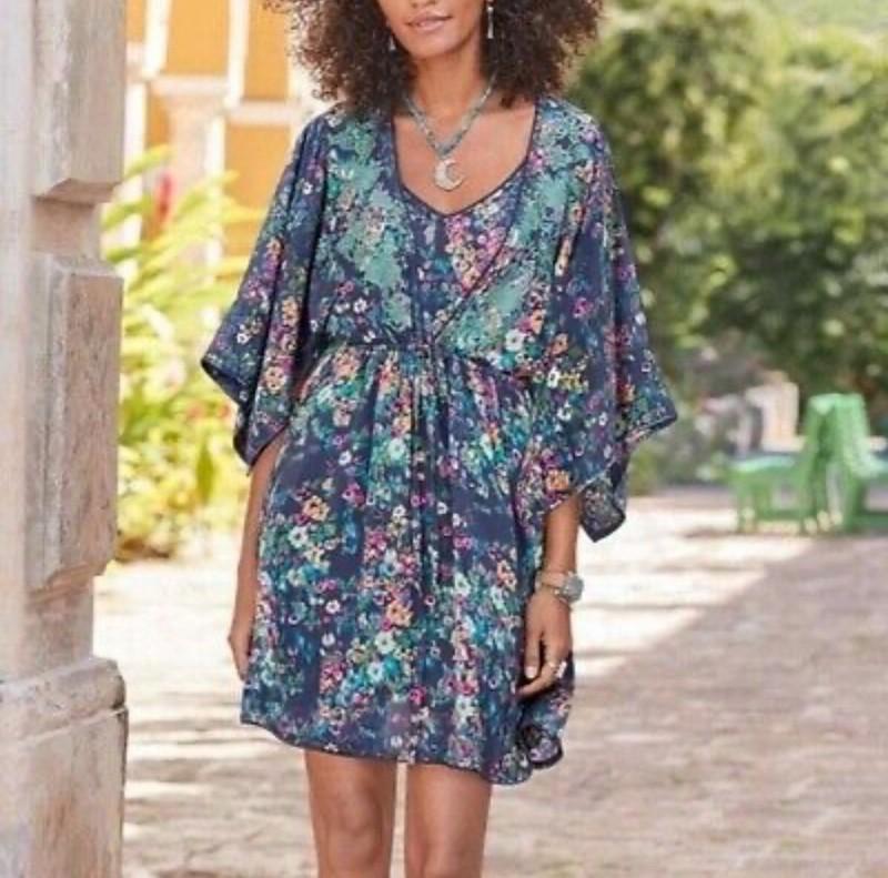 Sundance women’s Mini Dress Size S Boho Hippie embroidered Artsy Travel 2 piece
