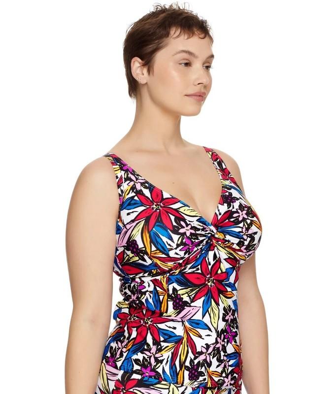 Sunsets BOLD BLOSSOM Forever Underwire Tankini Swim Top US 34E UK 34DD