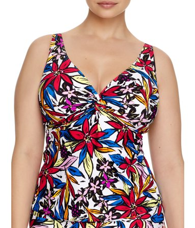 Sunsets BOLD BLOSSOM Forever Underwire Tankini Swim Top US 34E UK 34DD