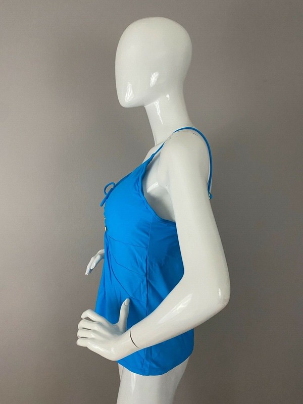 Sunsets Underwire Marina Tankini Poolside Blue Swim Top Women’s Size 36DD