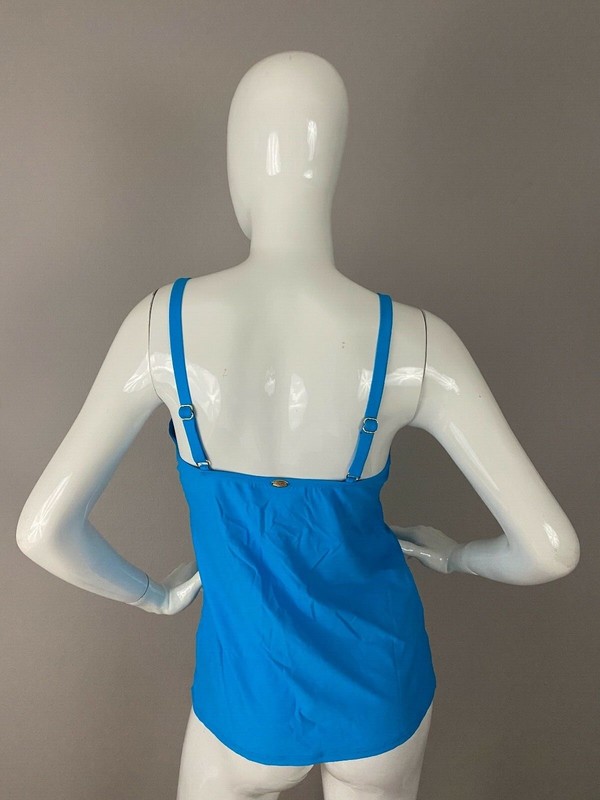 Sunsets Underwire Marina Tankini Poolside Blue Swim Top Women’s Size 36DD
