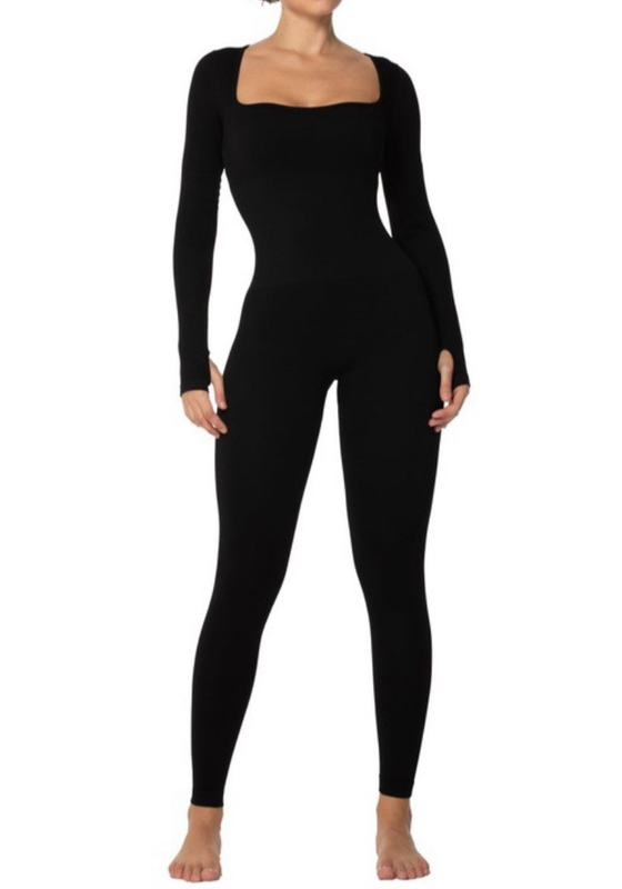Sunzel Long Sleeve Jumpsuits Romper 28” One Piece Casual Yoga Workout Size Small
