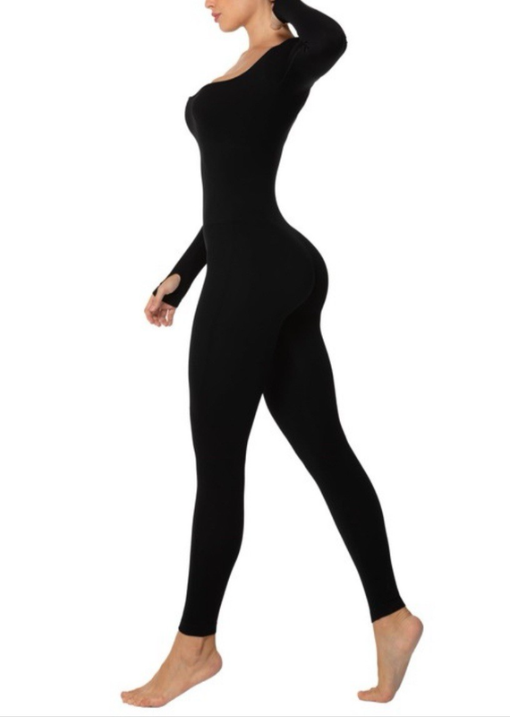 Sunzel Long Sleeve Jumpsuits Romper 28” One Piece Casual Yoga Workout Size Small
