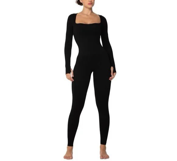 Sunzel Long Sleeve Jumpsuits Romper 28” One Piece Casual Yoga Workout Size Small